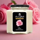 Rose Scented Candle in Hexagonal Jar